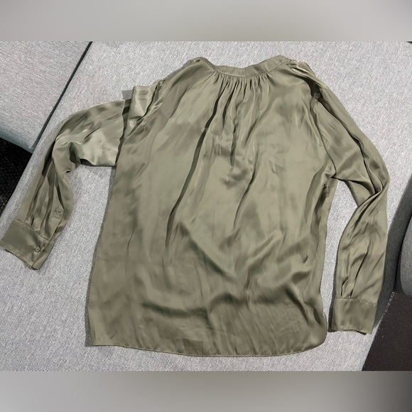 Zadig & Voltaire NWT. Tink Satin Blouse. Green. Sz M - Picture 8 of 13